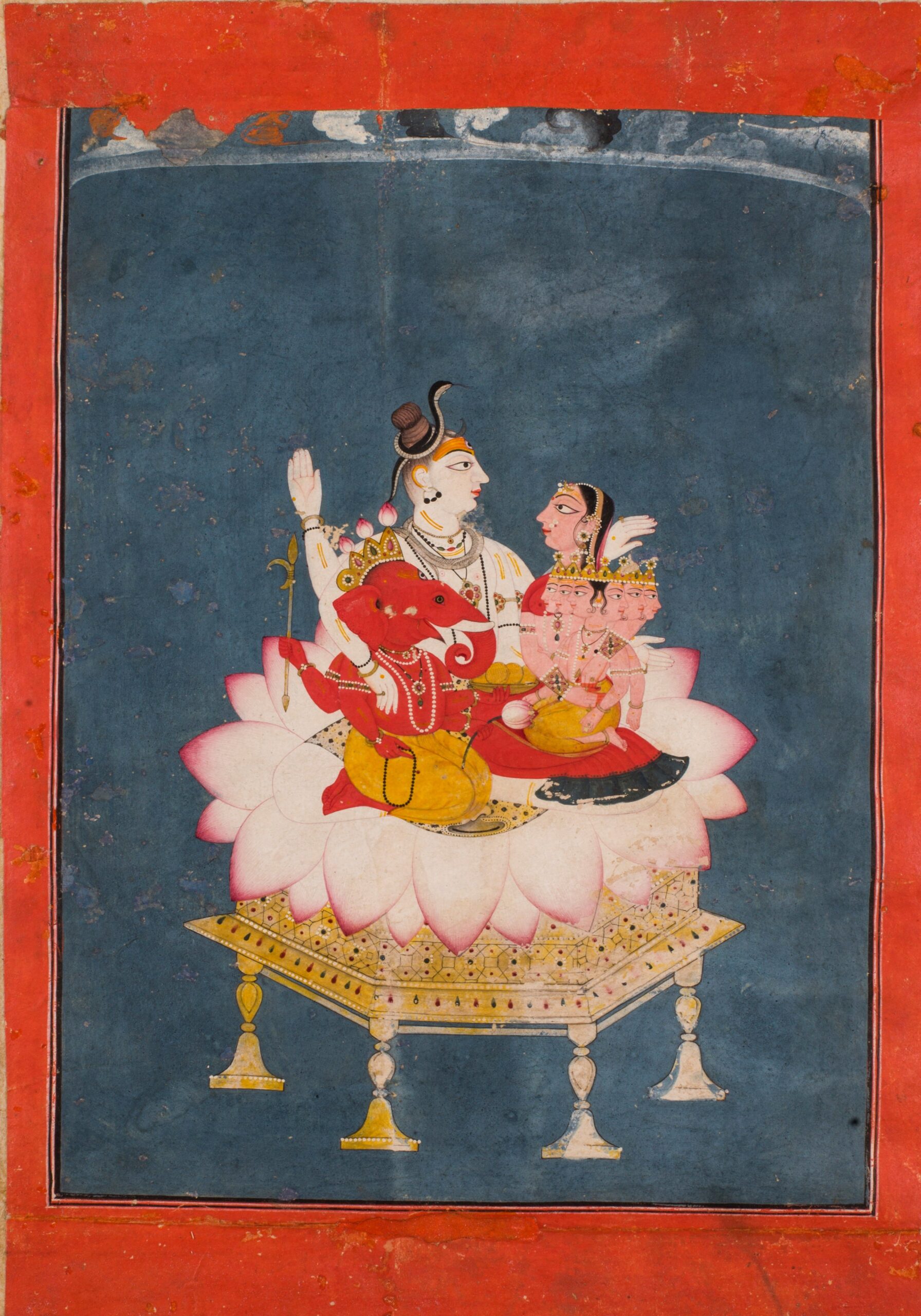 Shiva and Parvati with Ganesha and Kartikeya, the holy family, in the National Museum