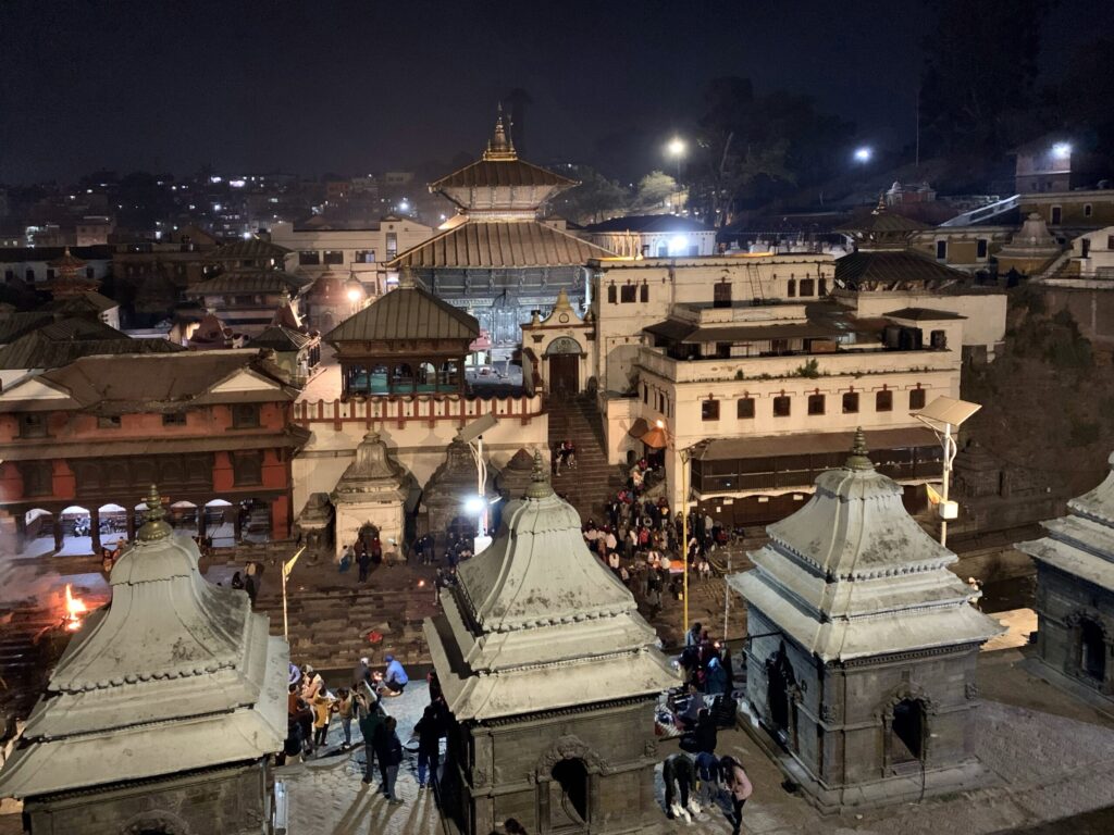 night aarti at Pashupatinath Temple Kathmandu